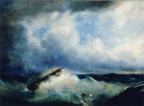 Lukisan kapal dilanda badai karya raden saleh termasuk gambar